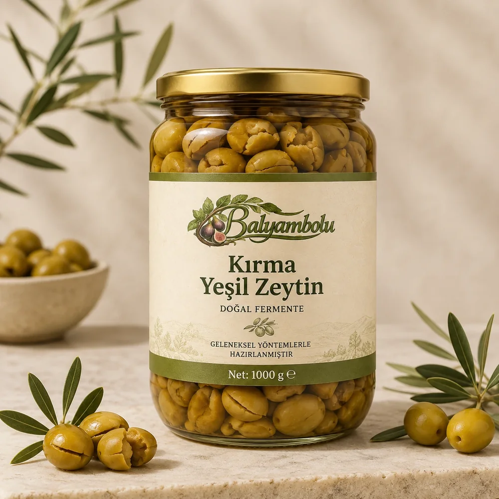 Kırma Yeşil Zeytin 1 kg